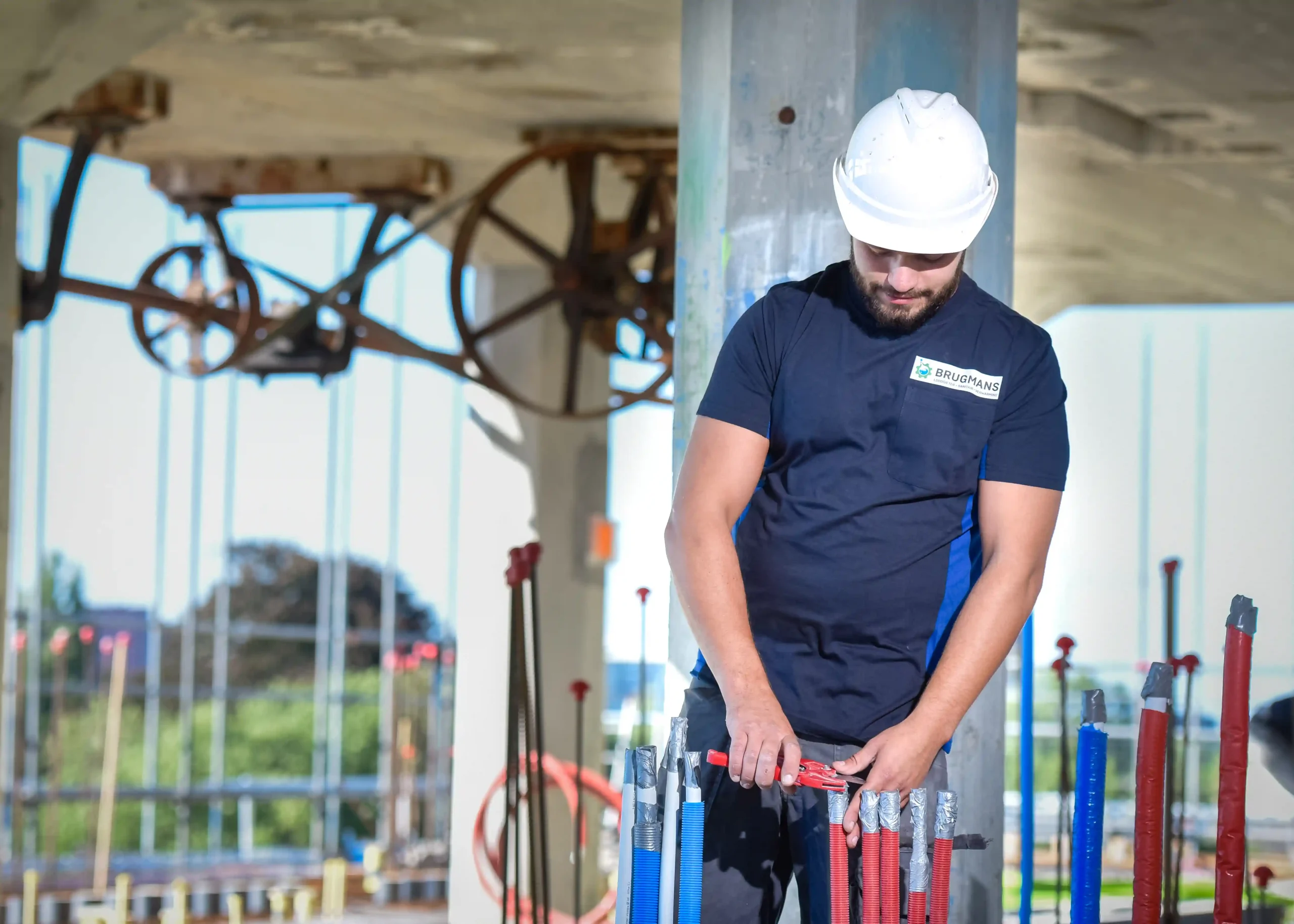 Loodgieter aan het werk